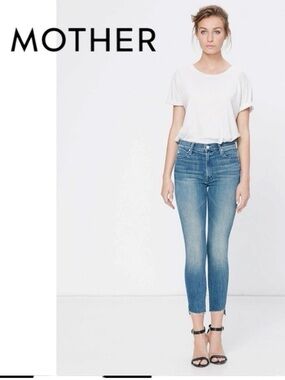 Mother jeans the stunner zip ankle step fray size 27 in good girls do
